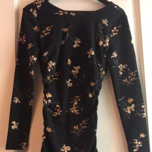 Floral ruched bodycon dress (new with tags)